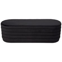 Liam Velvet Storage Ottoman Bench